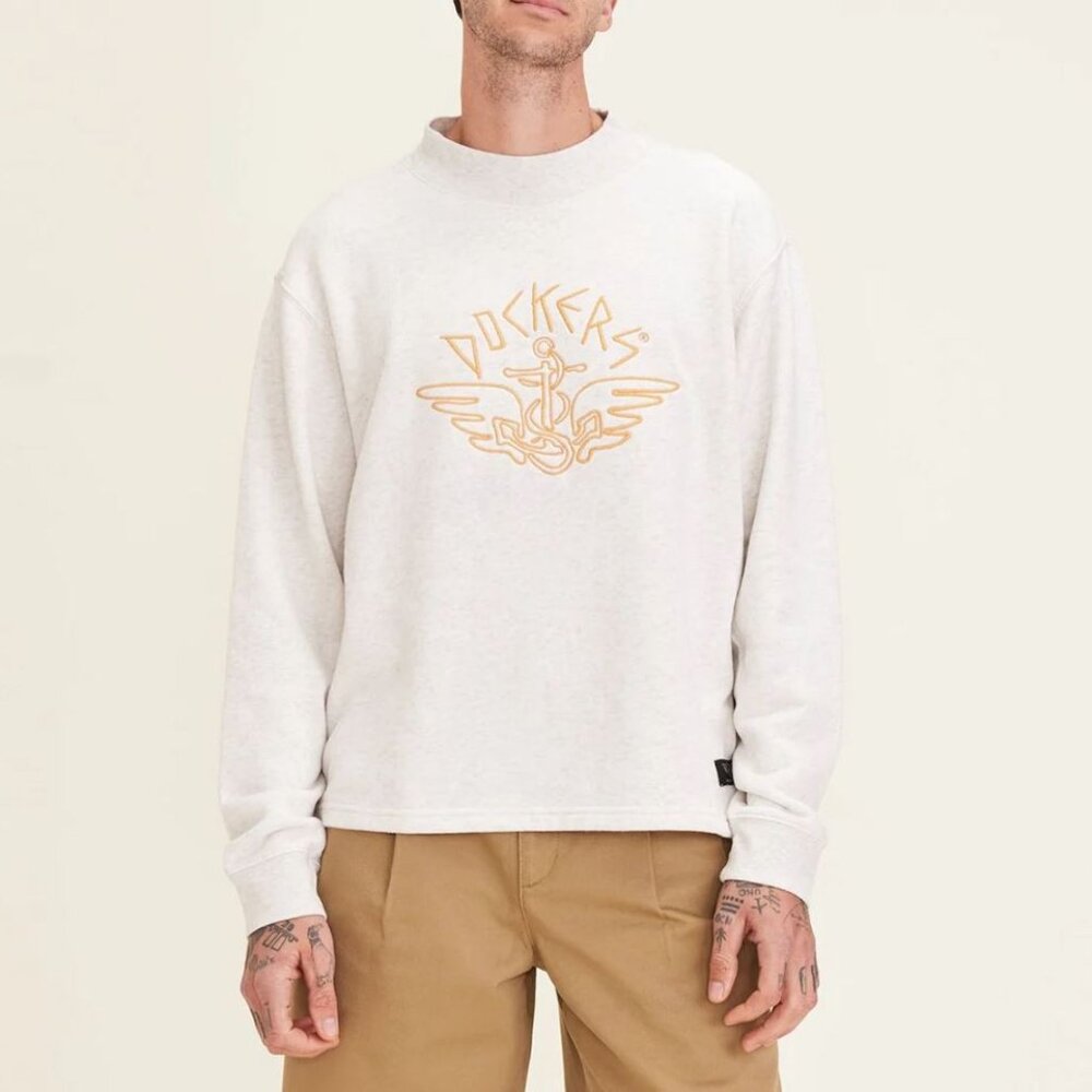 Dockers x Matthias Dandois Mockneck Sweatshirt L BMX Skater Collab Relaxed NWT